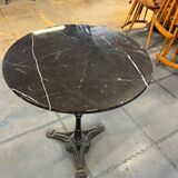 Black marble table