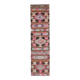 Vintage Turkish Oushak Handmade Wool Cotton Pink Kilim Runner  81x327