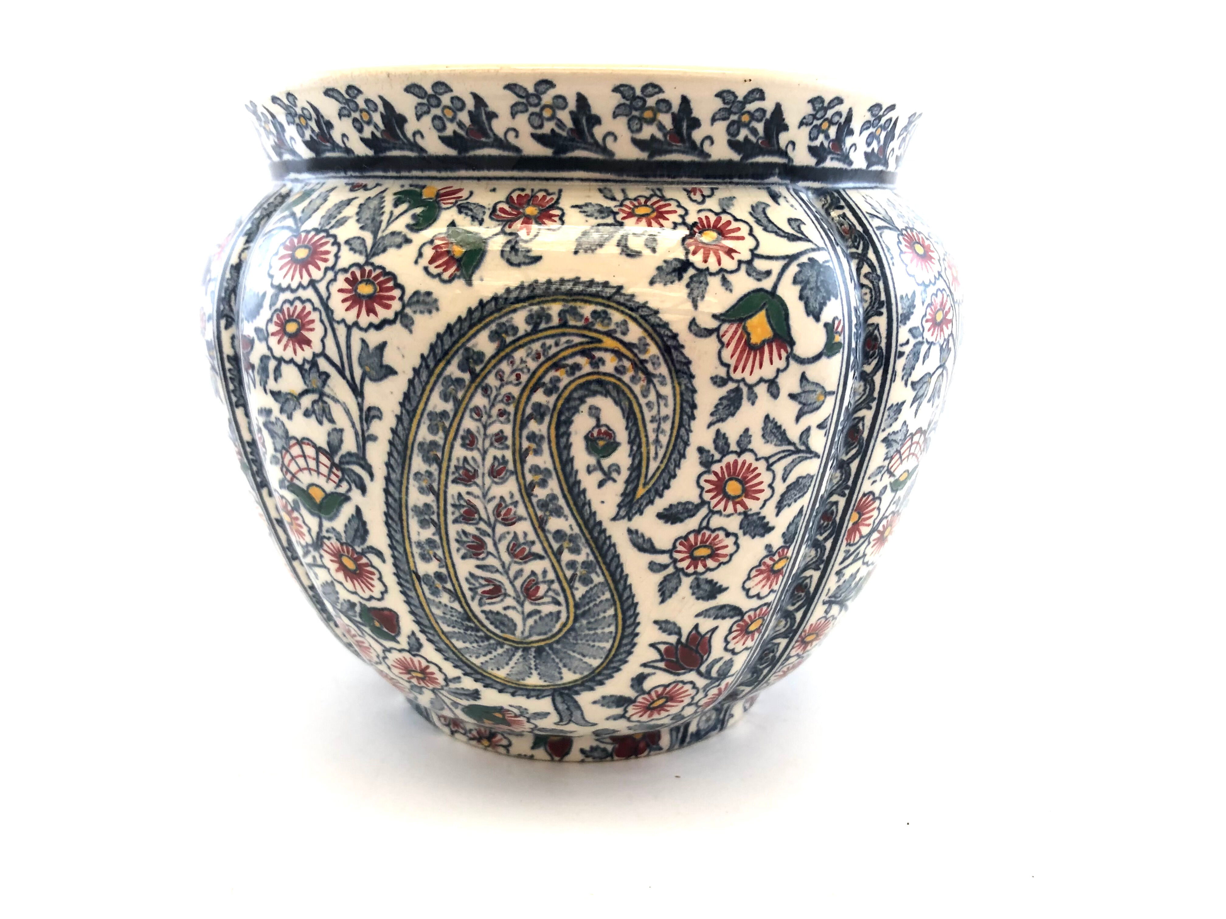 Cache Pot Gien decoration bothée or cashmere