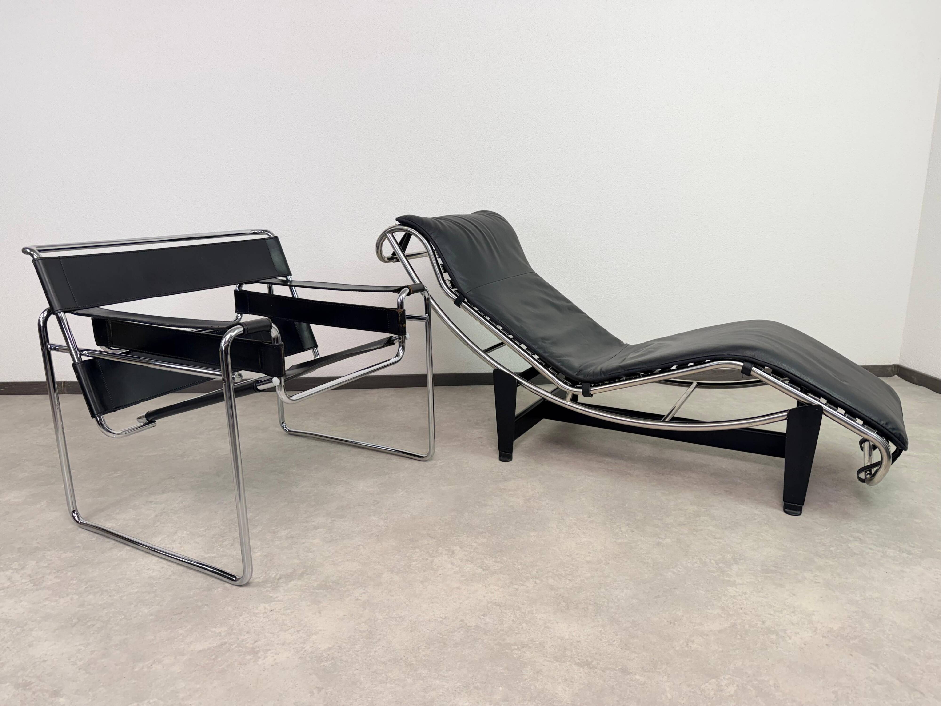 Authentic B3 "Wassily" chair by Marcel Breuer, Vintage, by Bononia, Italy