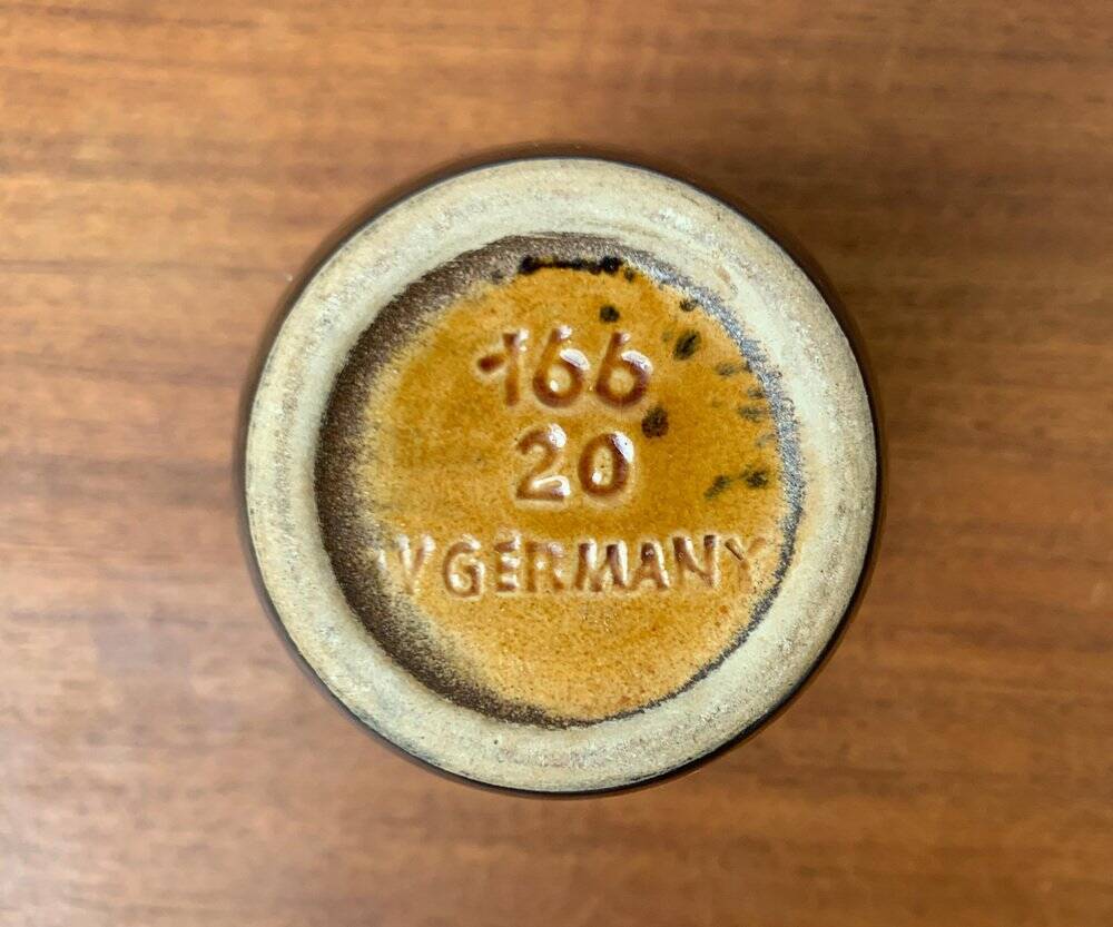 West German pottery vase from the mid-century by WGP of Dümler & Breiden, 1960s.