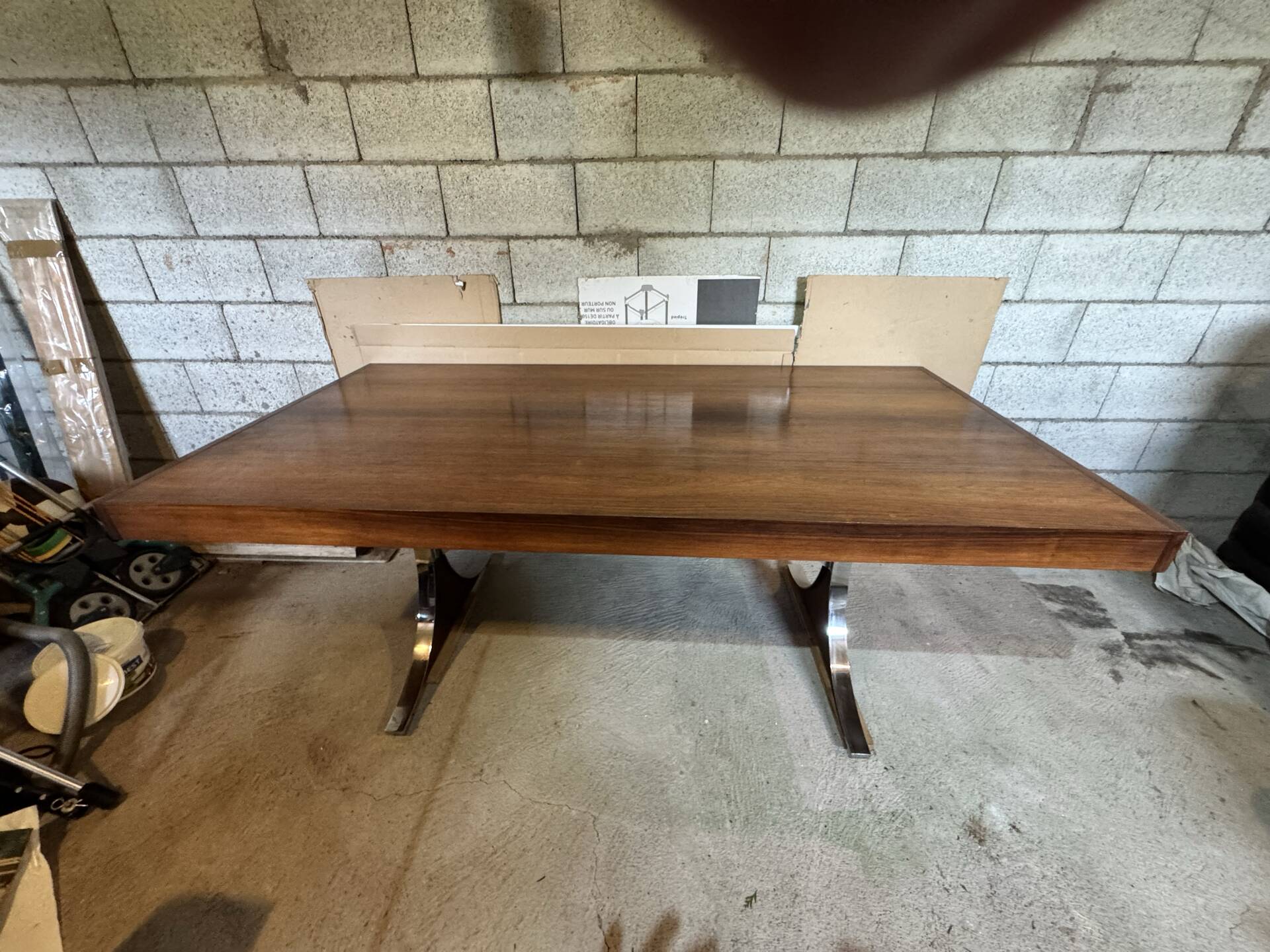 Table salle à manger palissandre de Rio  Jean Rene Caillette Modèle Sy