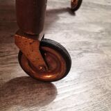Rolling mahogany dessert signed Holit year 1960