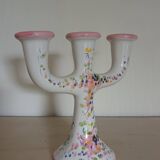 Vintage flower decor ceramic candle holder