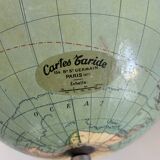 Taride Vintage Aluminum Globe 1940 World Map - 37 cm