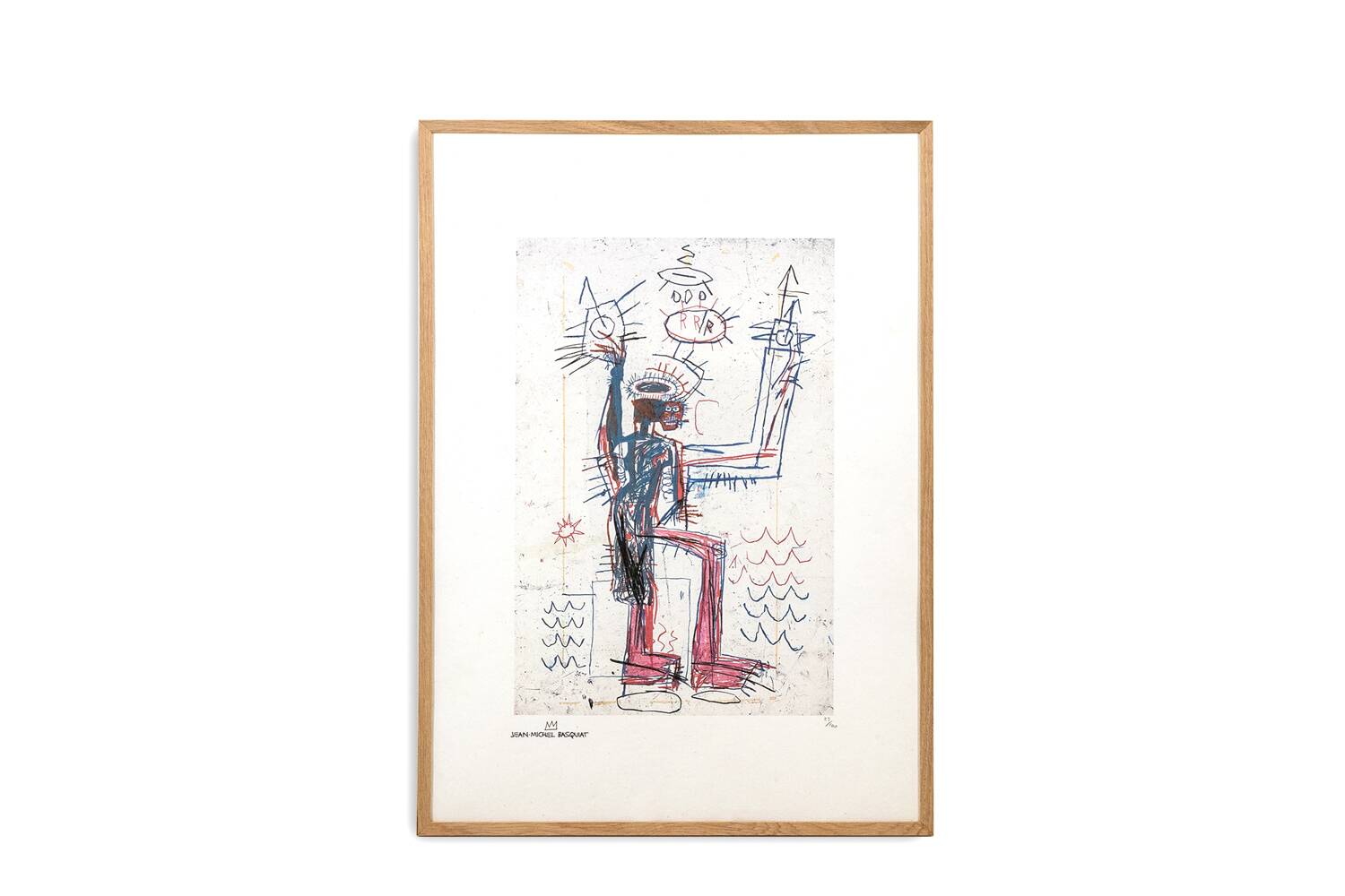 Jean-Michel Basquiat. Numbered color screenprint. 1990s.