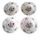 4 deep plates half porcelain from Lunéville KG Model "Réverbère"