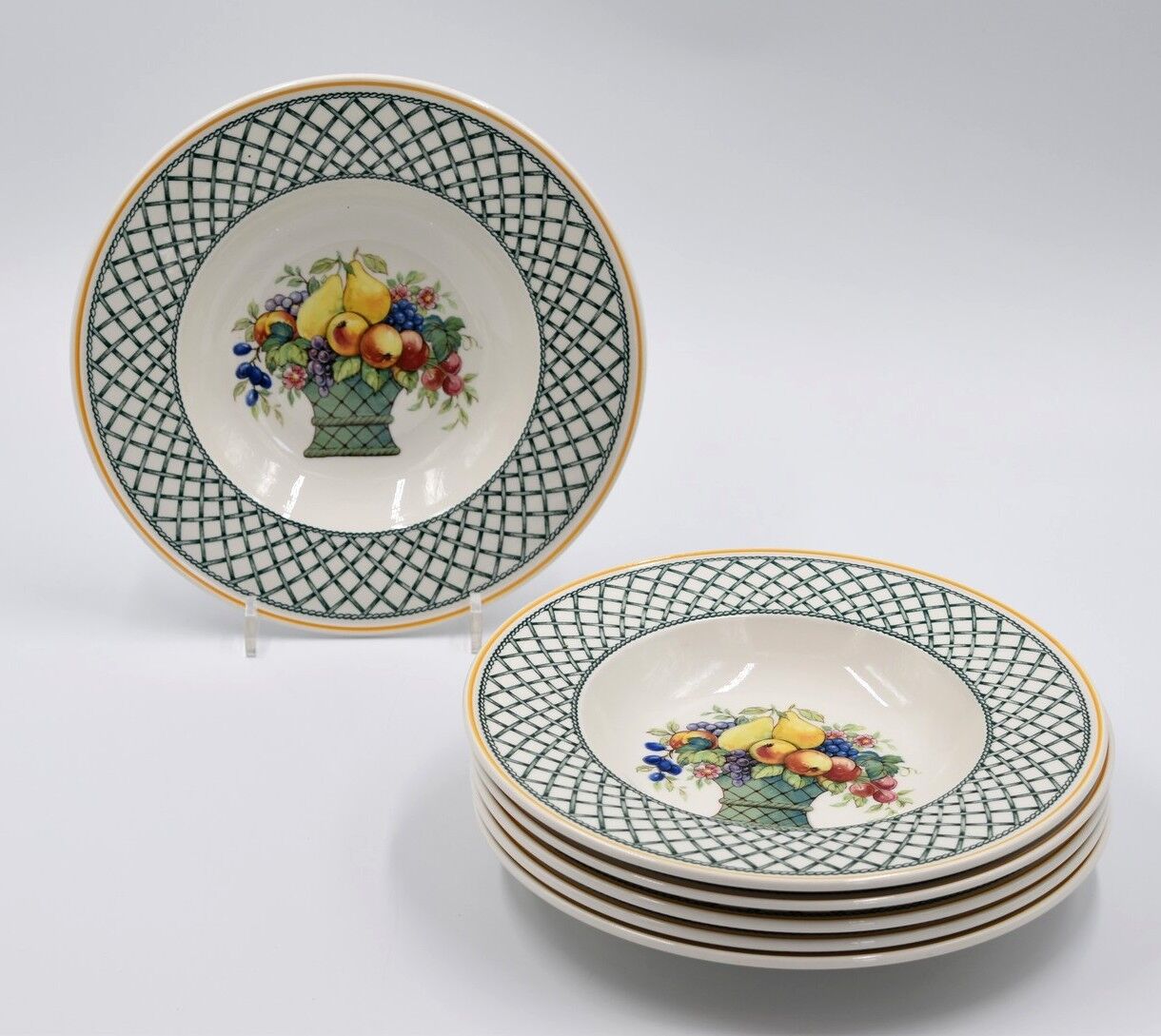 6 hollow plates Villeroy & Boch basket model