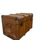 Brown wooden XL vintage chest / trunk / side table