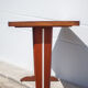 30s bistro table in wood and aluminum