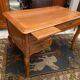 Office 3 drawers and retractable shelf solid blond oak Louis XV style