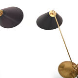 Paire de lampes de table en laiton « Valentiner » par Th. Valentiner, années 1950