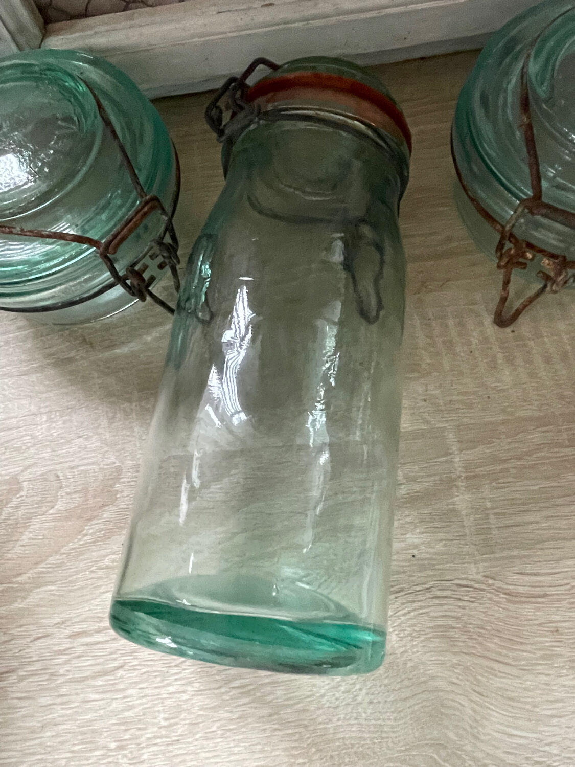 Lot de Bocaux anciens en verre