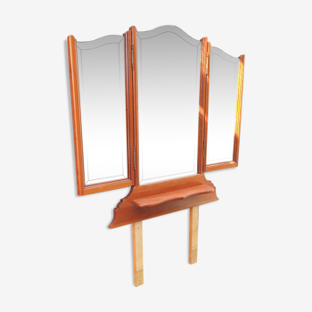 Miroir triptyque en bois