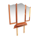 Wooden triptych mirror