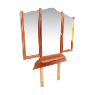 Miroir triptyque en bois