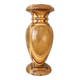 Vase vintage en bois artisanal : sculpture unique tournée sur bois, fleurs séchées