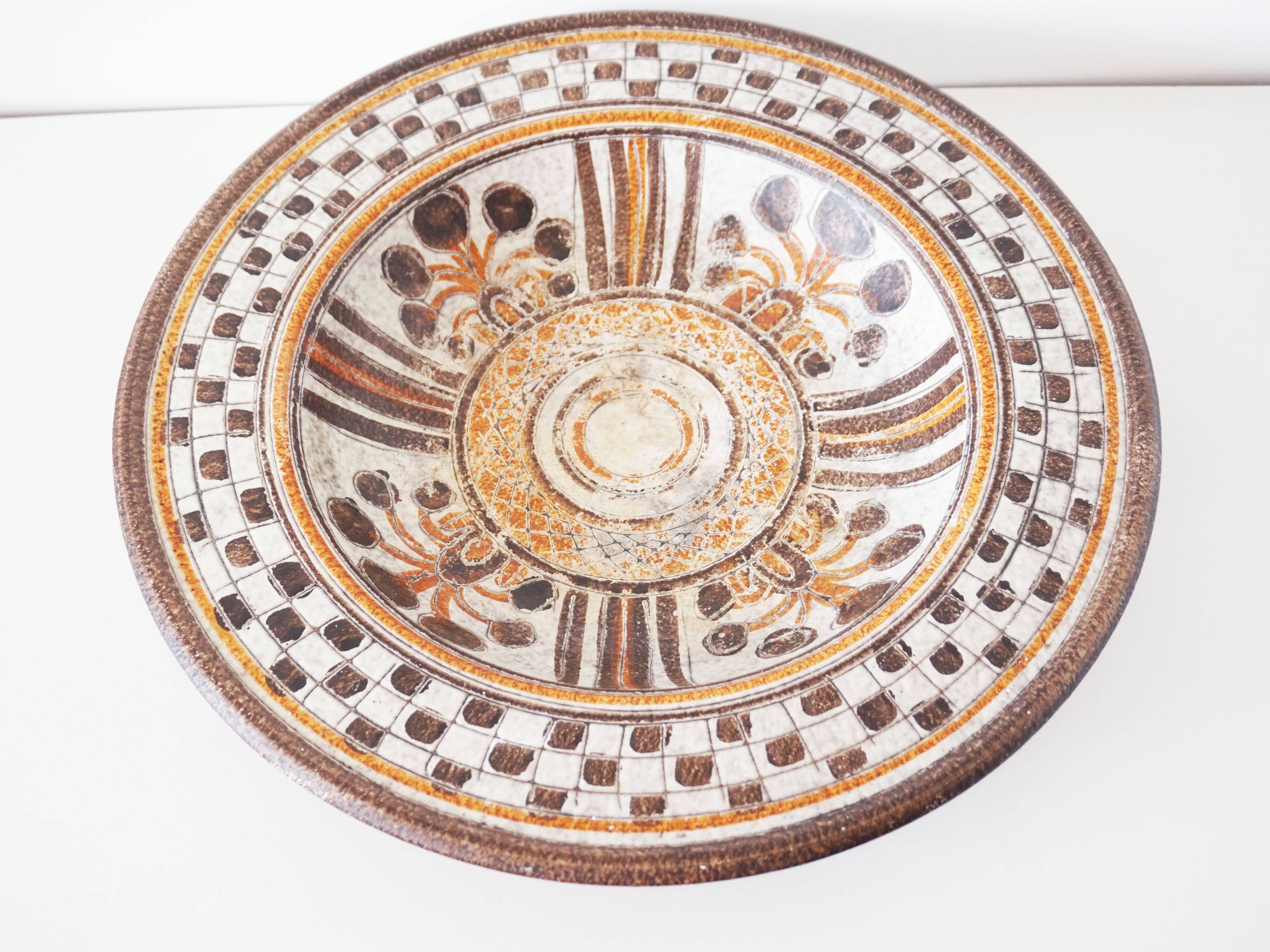 Large Italica ARS ceramic dish Italy 1960