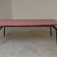 Large canteen table in pink formica and metal.