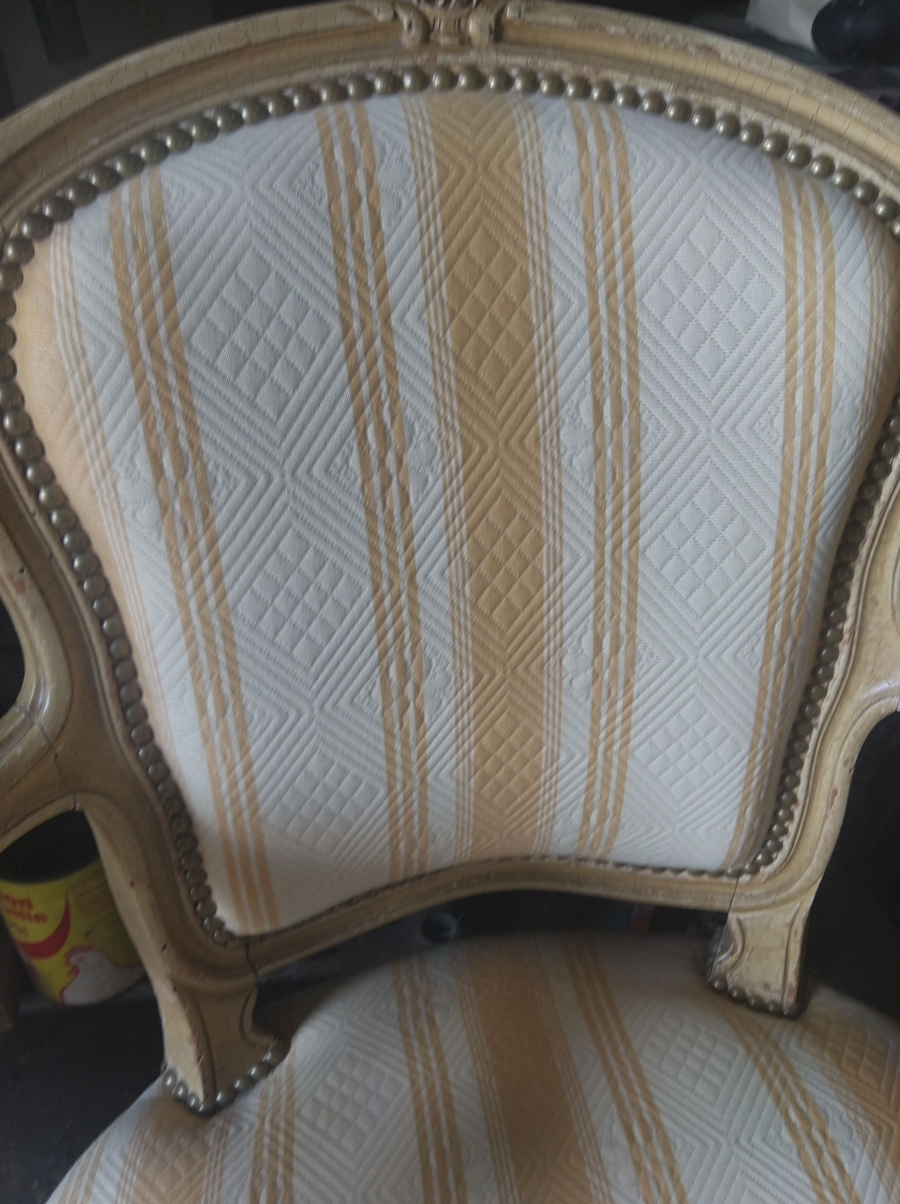 Pair of Louis XV style convertible armchairs