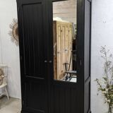 Wardrobe, old wardrobe painted black