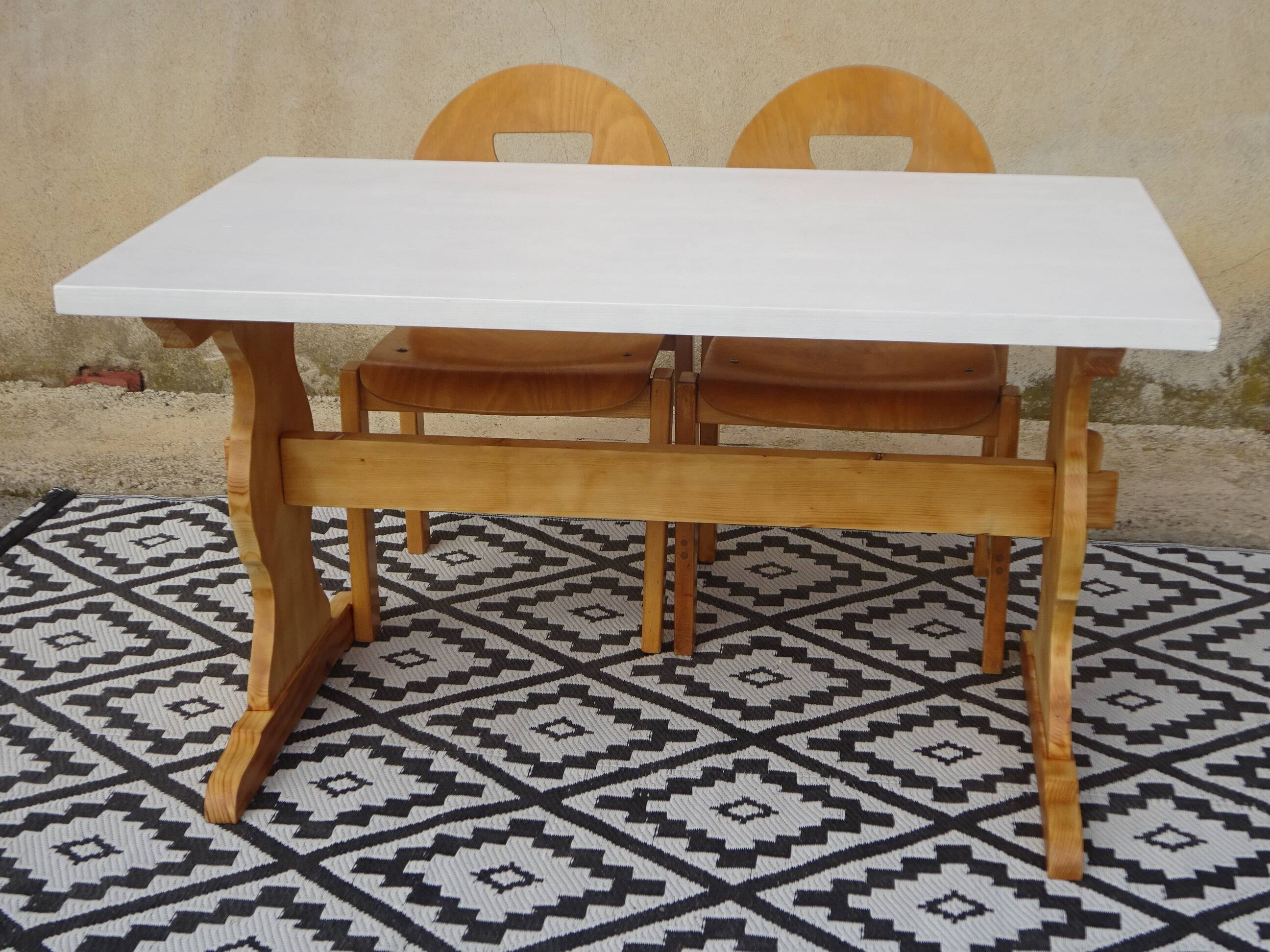Wooden monastery table