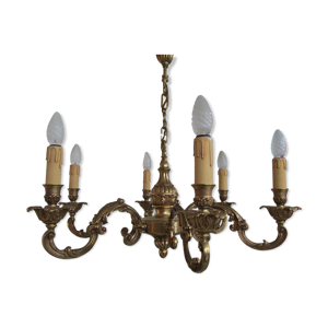 Lustre bronze 6 feux , style Louis