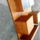 Teak wall bookcase