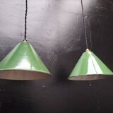 2 suspensions with enamelled sheet metal cones