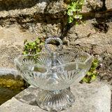 Vintage chiseled glass cup