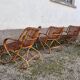 Trio de 3 fauteuils chaises rotin bambou vintage 1950