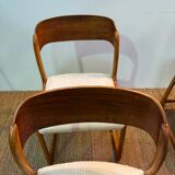 Set of 4 fully restored Baumann sleigh chairs
