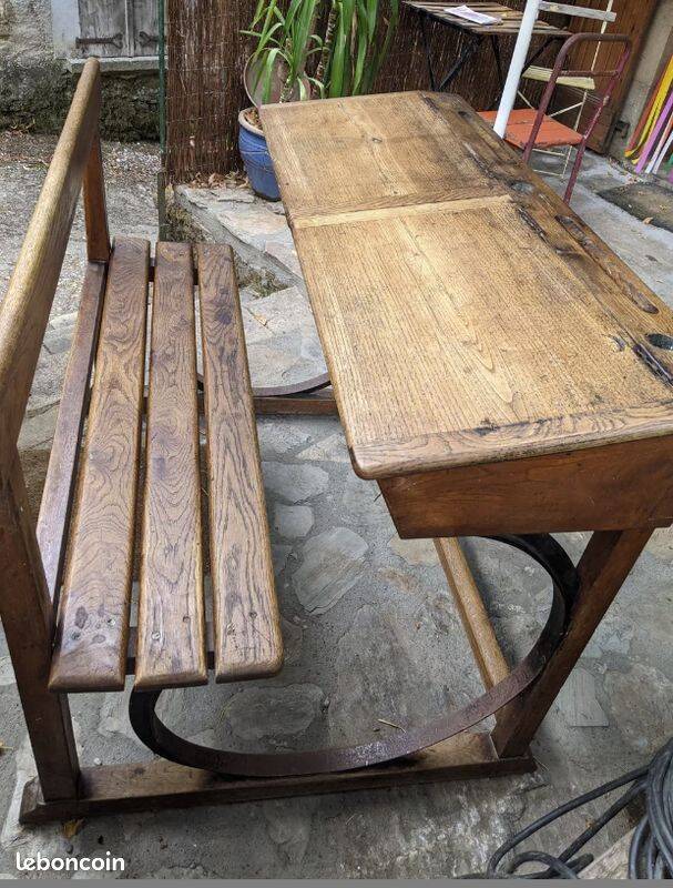 Double school desk with arches RPC Maque Marcel ROY 1920