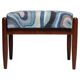 Mid-Century GFM Blue Linen Stool, Edmund Homa, Europe, 1960s