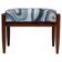 Mid-Century GFM Blue Linen Stool, Edmund Homa, Europe, 1960s