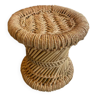 Bamboo and rope stool