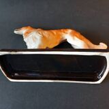 Chien Barzoï en céramique vintage