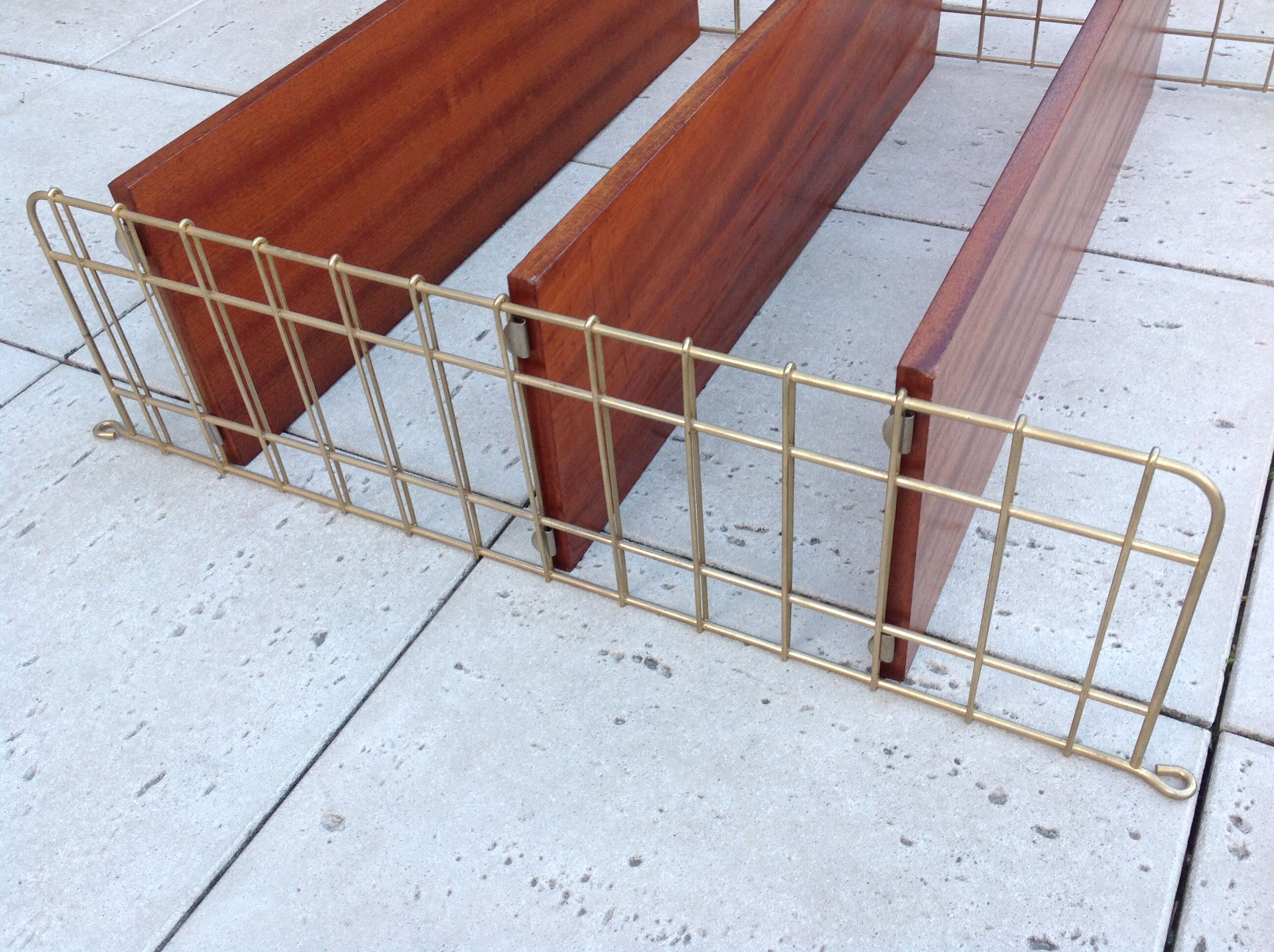 String shelf with 3 trays, vintage 60/70