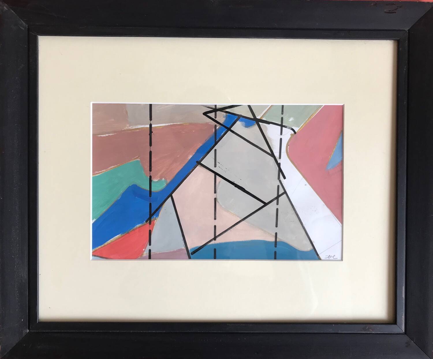 Composition around 1990. Gouache and ink by JM CACERES.