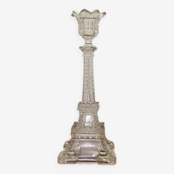 Candle holders in the shape of the eiffel tower made by cristallerie de portieux