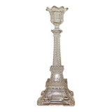 Eiffel Tower shaped candlesticks made by the Portieux crystal factory