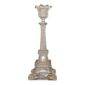 Candle holders in the shape of the eiffel tower made by cristallerie de portieux