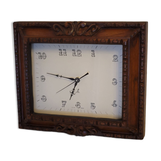 Pendule horloge vintage en bois jaz electronic France