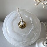 White Clichy glass pendant light