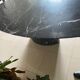 Table à manger en marbre nero marquina 1970 vintage italie