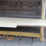 Workshop arch with industrial style coat rack