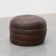 Pouf en cuir patchwork rond, Suisse, années 1970