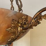 Art deco alabaster pendant light