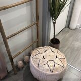 Leather pouf