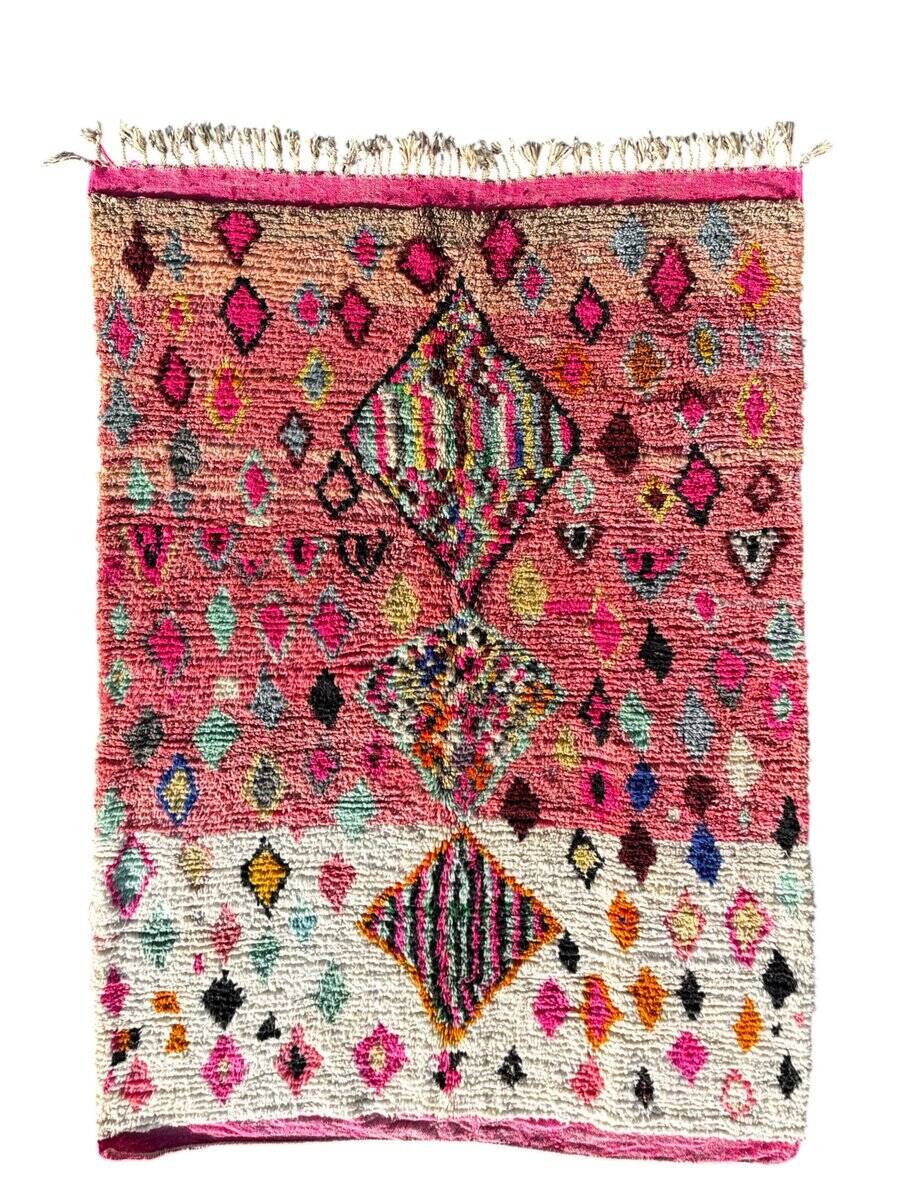 New pink Boujad Moroccan Berber rug.